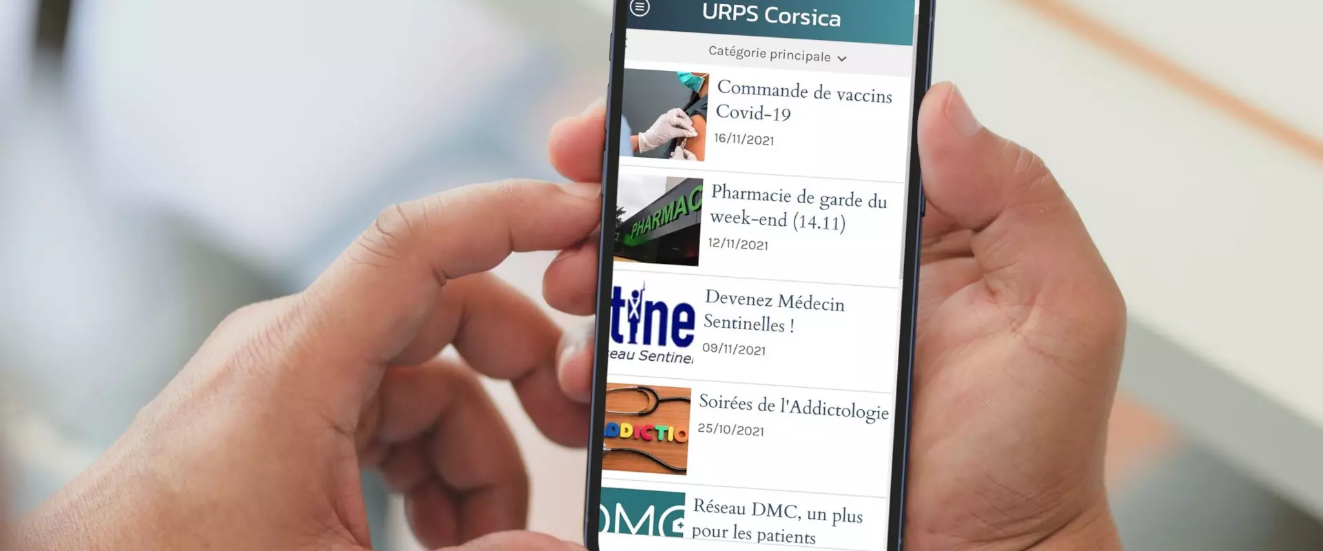 Application mobile : URPS CORSICA